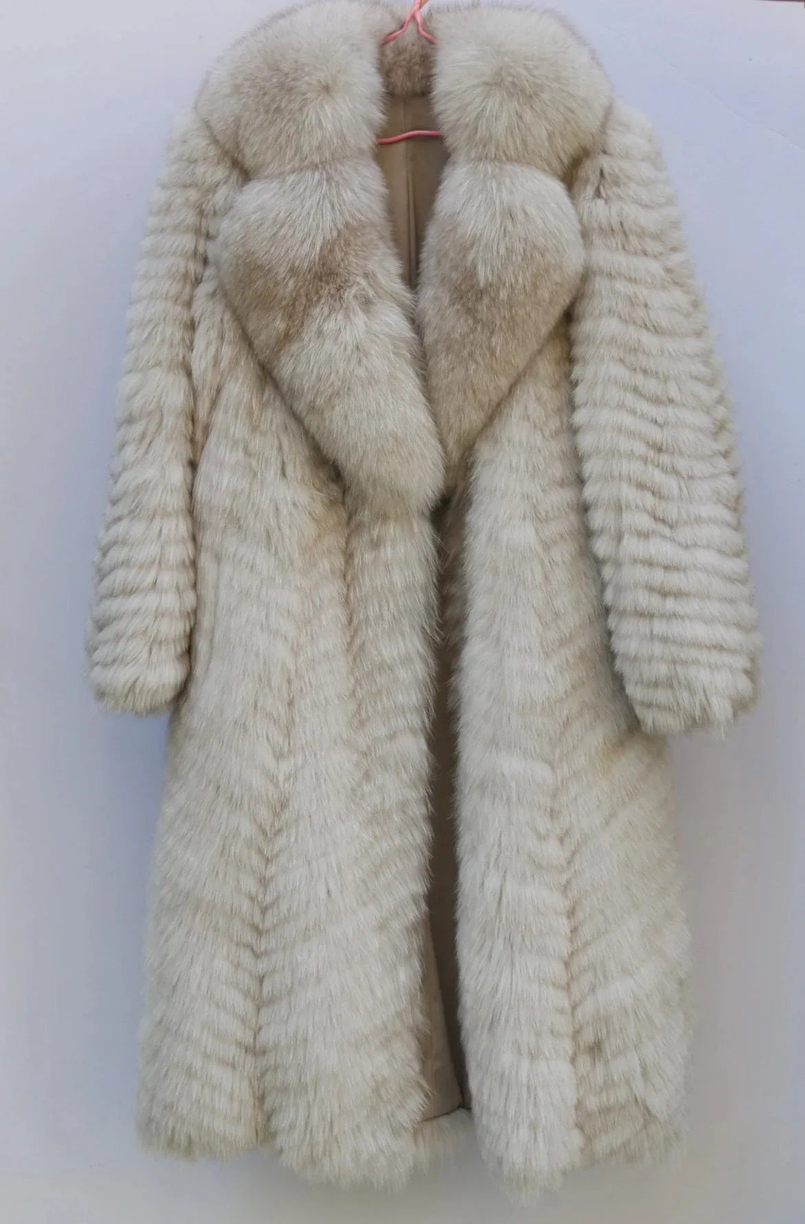 Luxury Natural Fox Fur Coat - Big Collar Winter Outerwear