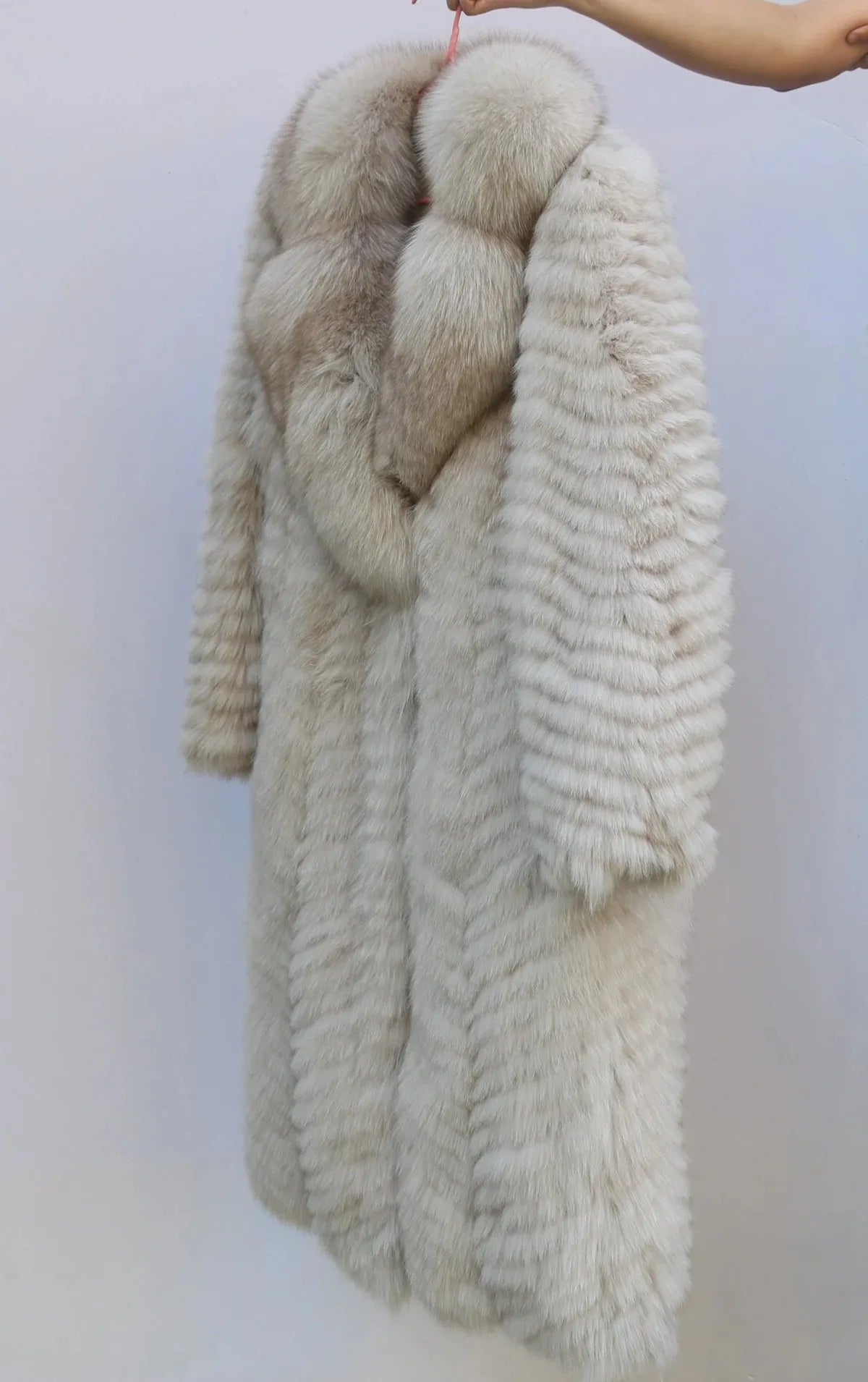 Luxury Natural Fox Fur Coat - Big Collar Winter Outerwear